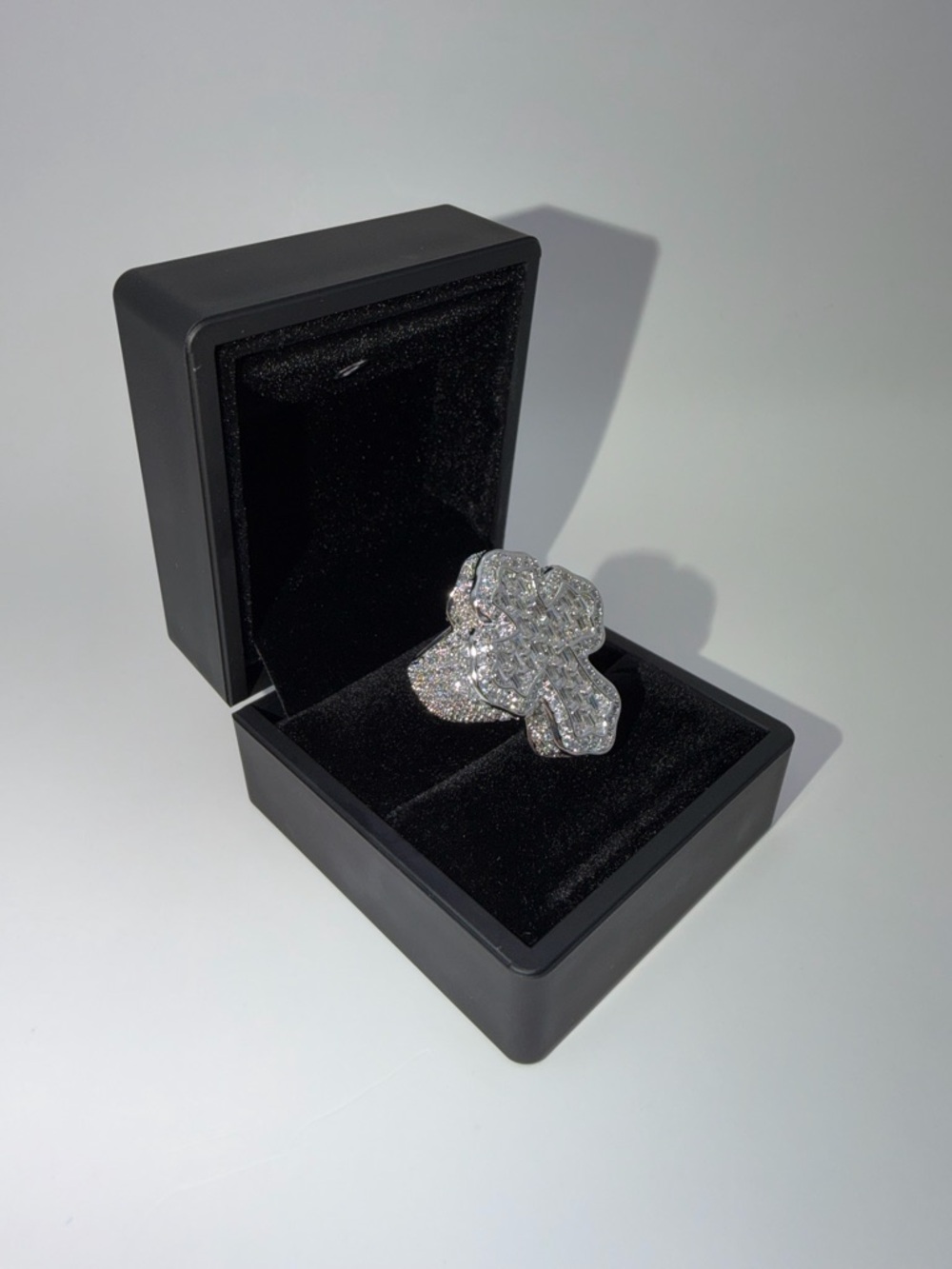 Iced Cross Statement Ring - Picture 3 of 9